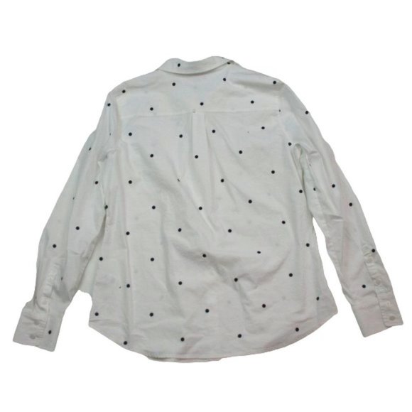 Halogen White Blouse with Black Polka Dots - Picture 2 of 3
